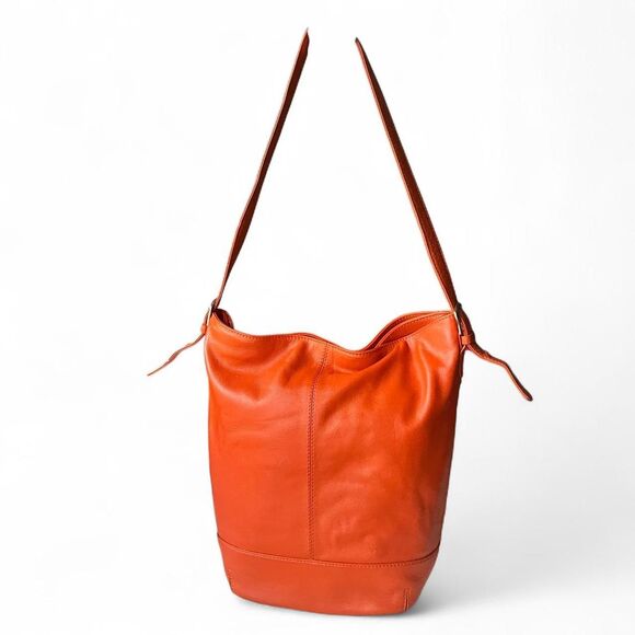 ILI New York Genuine Leather Bucket Hobo Bag - Picture 1 of 7